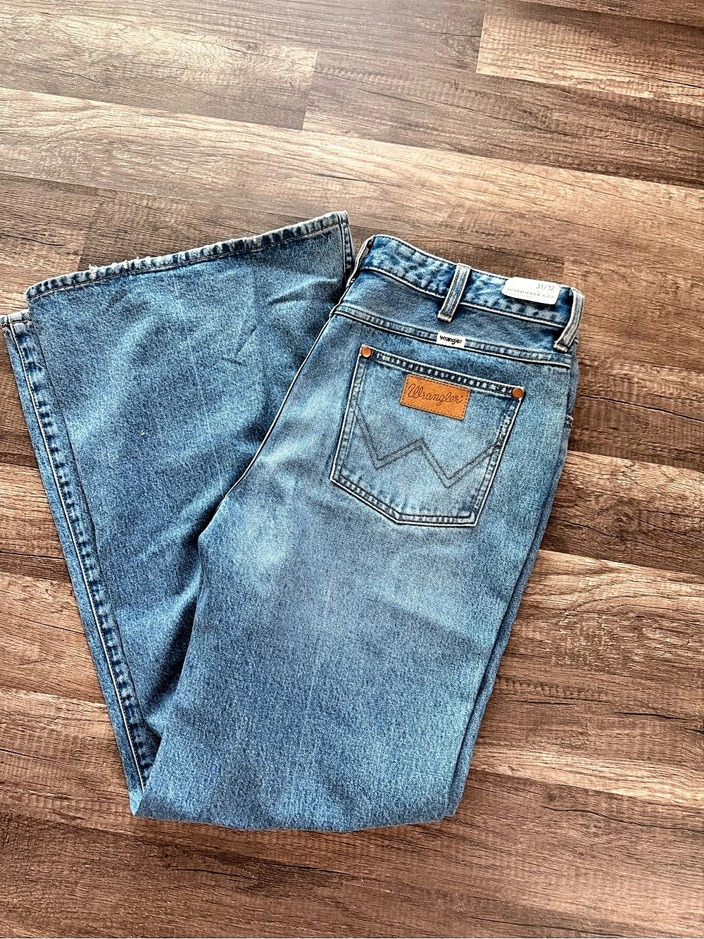Wrangler Retro High Rise Flare Jeans Blue
